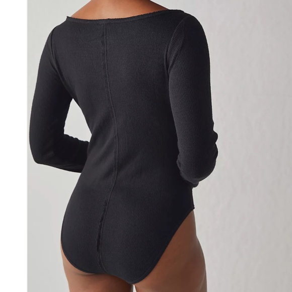 Free People Sloane Bodysuit Black - Picture 2 of 3